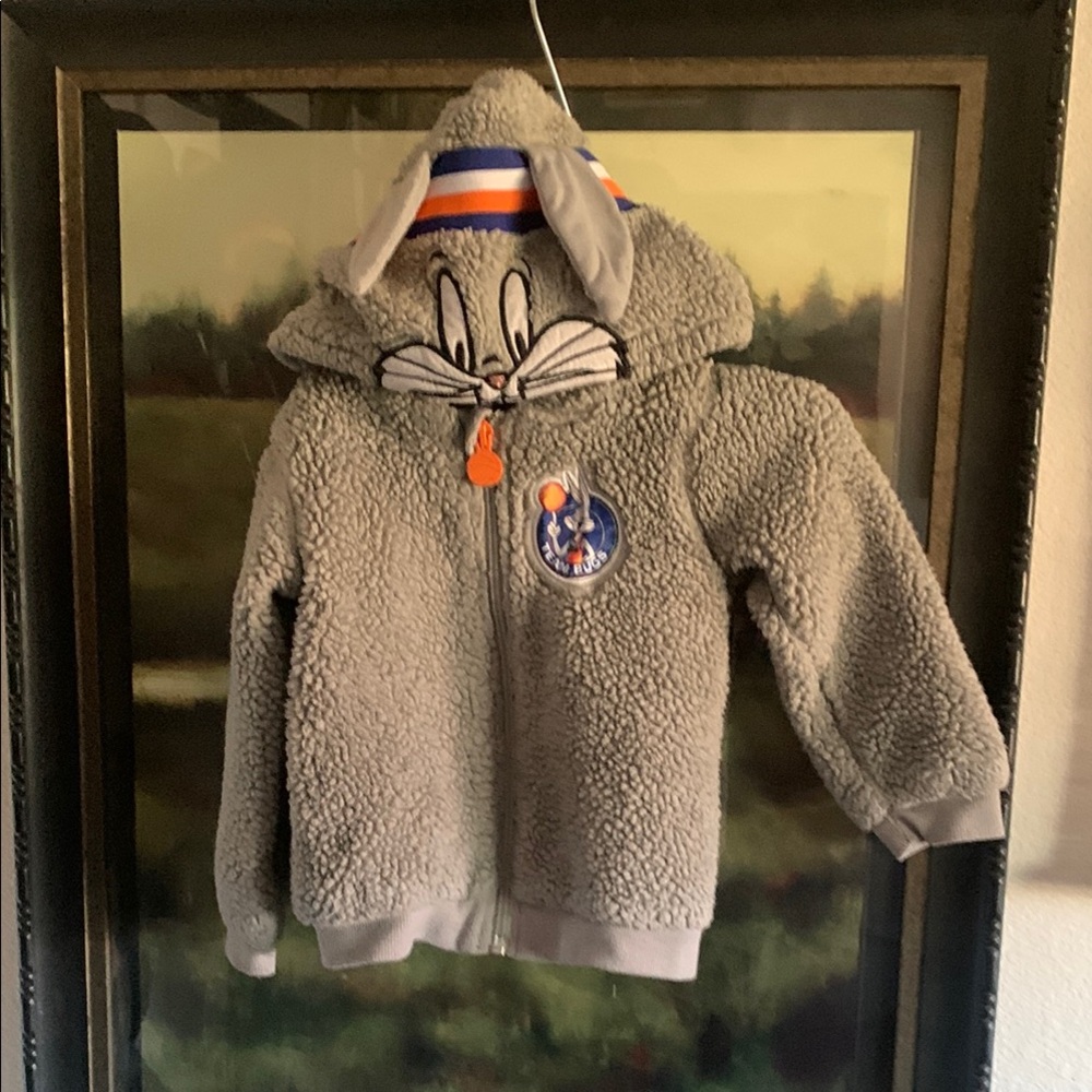Gray Bugs Bunny Kids Hoodie